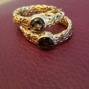 💕Gold Plated Hoop Earings with Coco stone